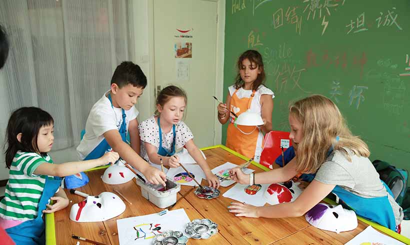 Making Opera Masks | First week of Chinese Summer Camp 2018