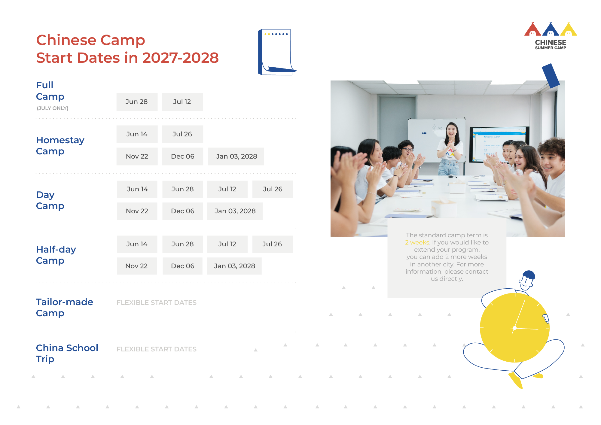 Camp Start Dates 2027-2028 | Chinese Summer Camp by That's Mandarin